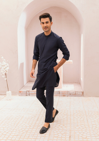 NAVY KURTA & PANTS