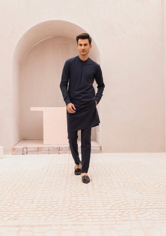 NAVY KURTA & PANTS